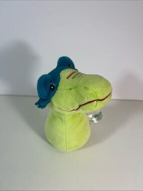 Lilliputiens Plush Reptile Toy - Lime Green & Teal Plush Crocodile